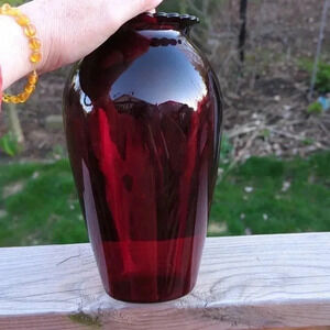 Ruby  Red Glass Vase
